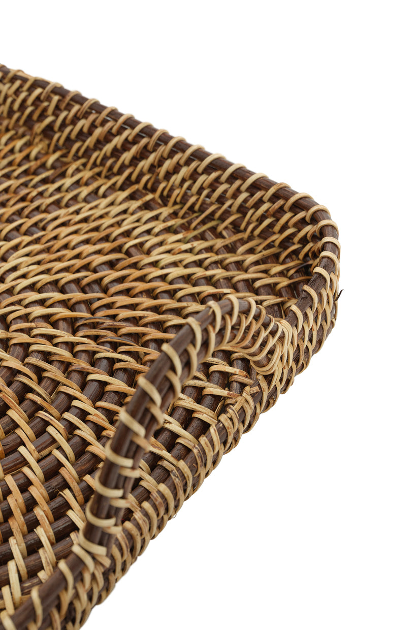 Brown & Natural Rectangle Tray