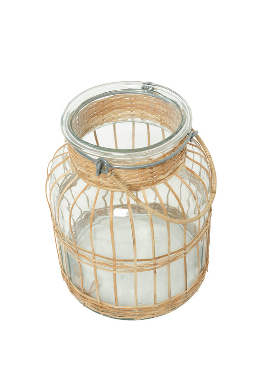 Glass with Cane Weaved Votive