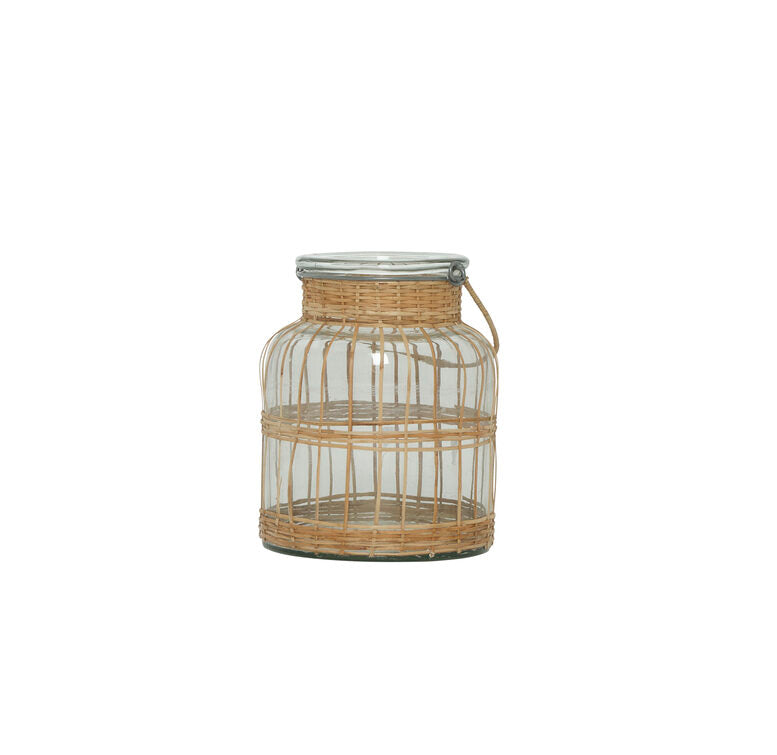 Glass with Cane Weaved Votive
