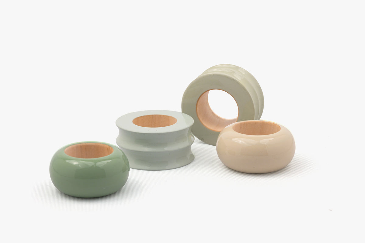MANY MOODS NAPKIN RINGS - SET OF 4