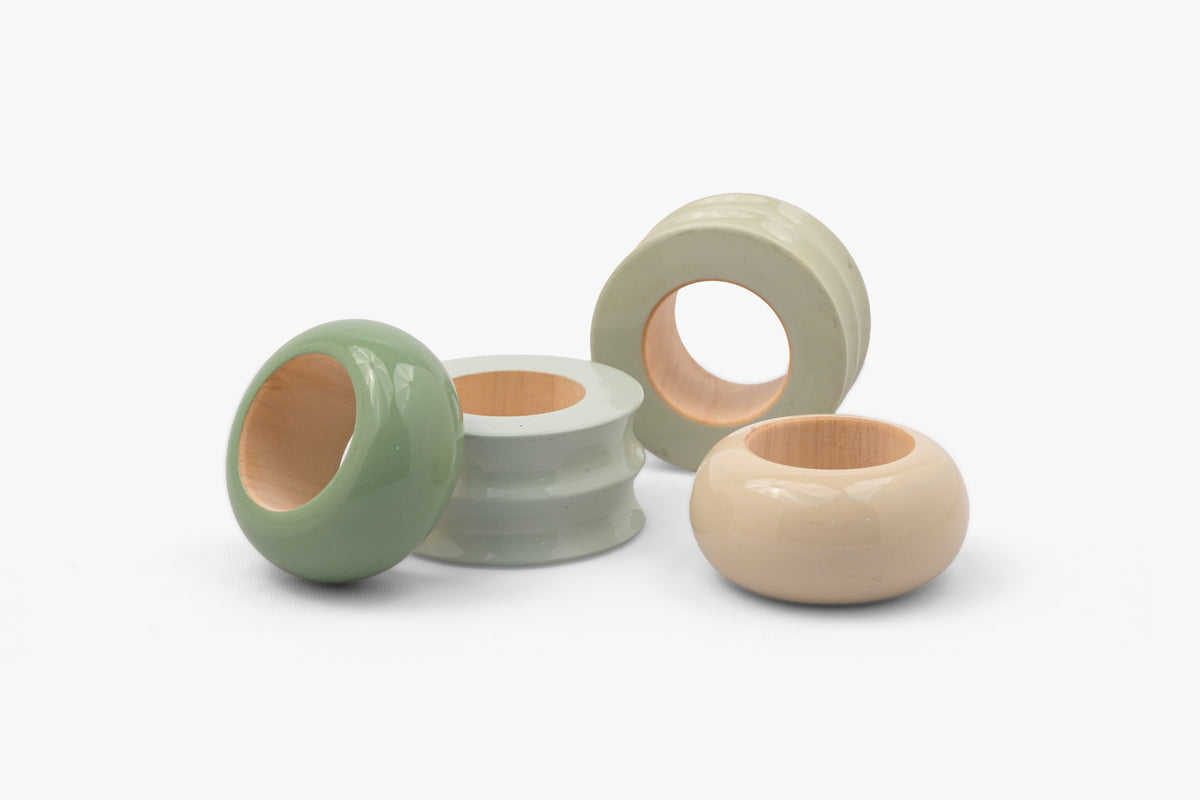 MANY MOODS NAPKIN RINGS - SET OF 4